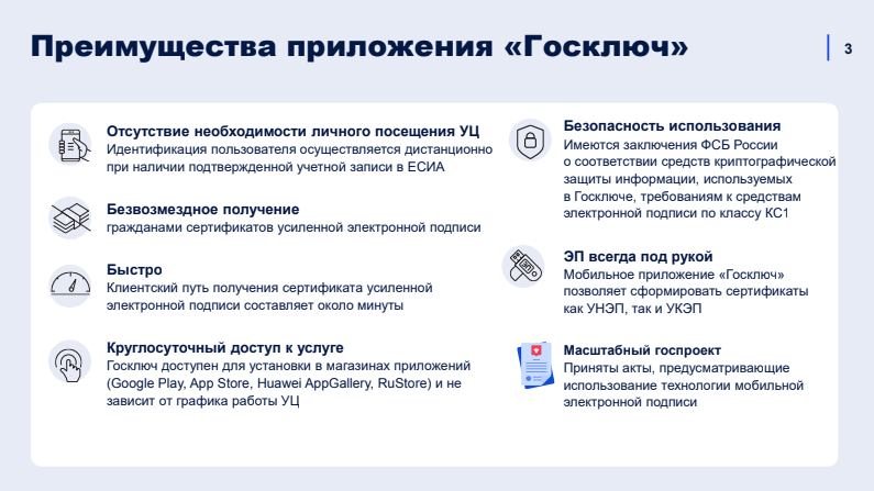 Преимущества приложения Госключ